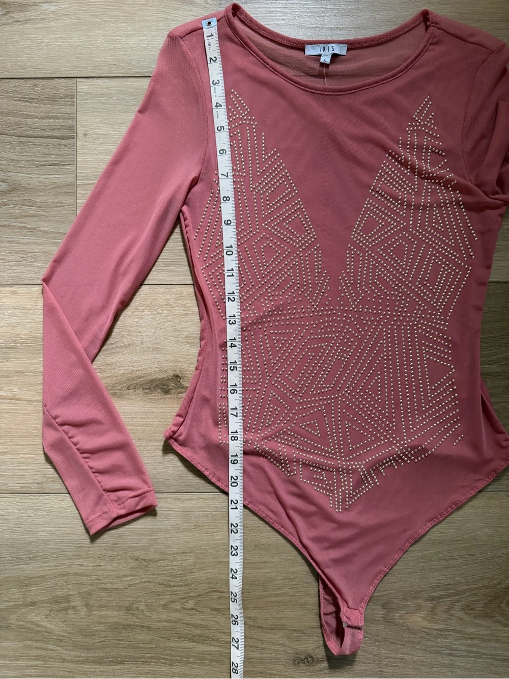 IRIS Basic Studded Geometric Mesh Bodysuit EUC - Picture 4 of 7